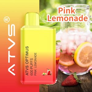 ATVS OPTIMUS Jednorázové Vape 600 potahů - Růžová limonáda