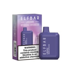 ELF BAR LB5000 Disposable Grape Apple Ice 5000 potahů