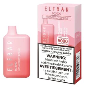 ELF BAR BC5000 Disposable 5000 potahů Strawberry Dream